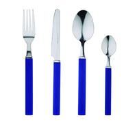 RB RENBERG RB RENBERG Lucky - Juego De Cubiertos 24 piezas de Acero Inoxidable - 6 Cucharas - 6 Tenedores - 6 Cuchillos - 6 Cucharas De Té - Acabado Pulido - Mango Gris
