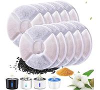 RBAYSALE Filtros para Fuente de Gatos, 10 Piezas, 1.6-2.4L Filtro de Carbón con Resina y Carbón Activo para Mantener el Agua Limpia