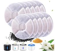 RBAYSALE Filtros para Fuente de Gatos, 10 Piezas, 1.6-2.4L Filtro de Carbón con Resina y Carbón Activo para Mantener el Agua Limpia