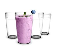 RBDRINKS RB Vasos ECO Plástico Premium, Vasos de Plastico Duro Irrompible e Reutilizable para Zumos, Cócteles, Cervezas y Agua 33cl, Set de 4