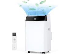 RBFGYIOP Aire Acondicionado Portatil 12000 BTU (3000 Frigorías), 4 en 1 Climatizador Pingüino Sin Unidad Exterior, Enfría, Ventila y Deshumidifica,Silencioso <53db, kit de Ventana,Cobertura 40m2