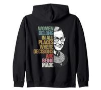 RBG Las mujeres pertenecen a todos los lugares donde - Historia de las mujeres Sudadera con Capucha