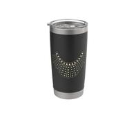 RBG Ruth Bader Ginsburg Dissent Collar patrón Vaso térmico de acero inoxidable de doble pared