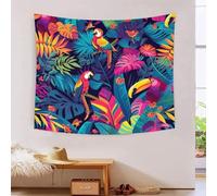 RBGKZVYUM Animales y plantas tropicales Estampado 3D Tapices Decoración De Pared Estética Tapiz De Pared Paño De Pared Decorativo Para Habitacion Dormitorio Salon Tapiz 180cmx230cm