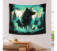 RBGKZVYUM Lobo Estampado 3D Tapices Decoración De Pared Estética Tapiz De Pared Paño De Pared Decorativo Para Habitacion Dormitorio Salon Tapiz 70cmx100cm