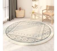 RBQIZVW Alfombra Redonda Alfombras Gris Salón Pelo Largo Alfombra Habitación Antideslizante Muy Suave para salón o Dormitorio Alfombra Esponjosa Ø 80 cm