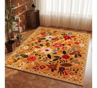 RBQIZVW Alfombras Amarillo Artísticas Tradicionales Únicas Alfombras mullidas para el Dormitorio Alfombra Peluda para la Sala de Estar Alfombra Antideslizantes Felpa Modernas Suaves 40x60 cm