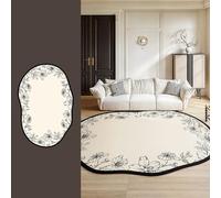 RBQIZVW Lavable Alfombra Grande De Forma Irregular, Alfombras De Imitación De Lana para Salón, Dormitorio, Comedor Y Decoración del Hogar Crema Alfombras para Junto A La Cama 180x260 cm