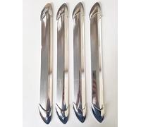 RBR Protector Paragolpes Cromado 4 Piezas Universal, Anti-Scratch, Adhesivo 3M Scotchlite