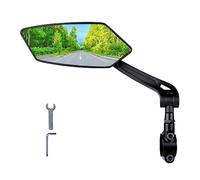 RBRL Espejo Bicicleta, Espejo Retrovisor de Vidrio Real Resistente a Impactos, Espejo Retrovisor de Bicicleta de Alta Definición de 360°, Espejo Retrovisor Universal para Bicicleta de Montaña