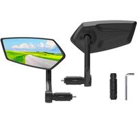 RBRL Espejo Bicicleta, No es Fácil de Bloquear Espejo Retrovisor de Bicicleta de Gran Tamaño, Espejo de Bicicleta Ajustable de 360°, Espejo retrovisor de Bicicleta para E-Bike Universal