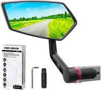 RBRL Espejo retrovisor para bicicleta extra grande, superficie de espejo retrovisor para bicicleta eléctrica universal (izquierda)