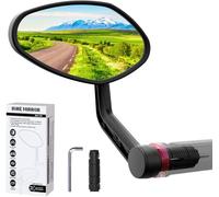 RBRL Espejo retrovisor para bicicleta, extraancho, resistente a los golpes, espejo retrovisor universal (izquierdo)
