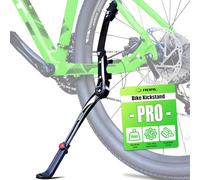 RBRL Soporte para bicicleta de aleación de aluminio, soporte lateral universal para bicicleta de 26 a 29 pulgadas, estable para bicicleta de montaña/carrera/MTB, altura ajustable con pie de goma