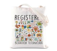 RBT - Bolsa de agradecimiento para terapeuta conductual, regalo especialista en comportamiento, regalo ABA, regalo para terapeuta registrado, bolsa de lona, Bolsa Rbt, 35*40cm