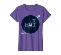 RBT Haciendo Posible el Progreso Innovación tecnológica Motivacional Camiseta, Mujer, Morado Jaspeado, S