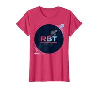 RBT Haciendo Posible el Progreso Innovación tecnológica Motivacional Camiseta, Mujer, Rojo Jaspeado, L