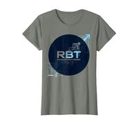 RBT Haciendo Posible el Progreso Innovación tecnológica Motivacional Camiseta, Mujer, Verde Militar Jaspeado, XXL