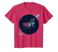 RBT Haciendo Posible el Progreso Innovación tecnológica Motivacional Camiseta, Niños, Rojo Jaspeado, 6 años