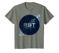 RBT Haciendo Posible el Progreso Innovación tecnológica Motivacional Camiseta, Niños, Verde Militar Jaspeado, 12 años