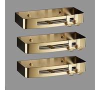 RBUDSPOLF Estantes de Baño Estante de Ducha Estante de Oro Cepillado, Estante de Ducha Cesta de Almacenamiento Organizador Montado en la Pared/a/3 Layer