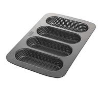 RBV Birkmann 210394 Hot Dog - Moldes para Galletas (4 Compartimentos, Acero, 35,5 x 25,5 x 3,5 cm), Color Gris