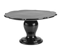 RBV Birkmann Plato para tartas de cerámica vanguardista, diámetro de 25,5 cm, color negro brillante, altura 14 cm