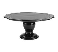 RBV Birkmann Plato para tartas de cerámica vanguardista, diámetro de 34 cm, color negro brillante, altura 15,5 cm