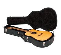 RC 10719 BCT/SB Case Deluxe sagomato per Chitarra acustica, Curved Top, Black Tolex