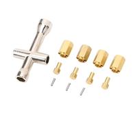 RC 10mm Brass Hex Extension | Prevents Vibration & Bending for RC Cars | Wheel Hex Hub Adapter for Climbing/Racing/Off - Road | Easy Installation with 4 Combiners & Nuts