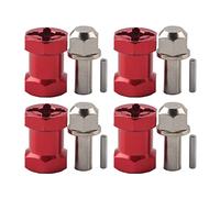 RC 12 mm Hex Wheel Hub Adaptador de Metal Kit de actualización Duradero y Resistente para Hsp Control Remoto Crawler Cars con hexágonos de 5 mm Juego de 4 (Longitud 17mm)