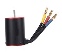 RC 3650 Brushless Motor 3900KV, 4 - Pole Waterproof Electric Motor with 4mm Gold Banana Plug for 1/10 RC Car Upgrade