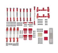 RC Accesorios para MN D90 D91 MN40 MN45 MN96 MN99 para MN99S 1/12 Varilla De Enlace Metal Varillaje Dirección Amortiguador Servo Montaje Coche para Seat RC(Red)