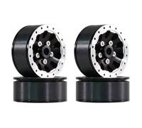 RC Accesorios para MN para MN99S para WPL D90 C14 C24 B14 B24 B36 4 Uds. Llanta para Cubo Rueda con Cuentas De Metal Y Neumático De Goma Piezas Mejora Coche RC(Gray Hub)