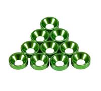 RC Accesorios para SCX10 para TRX4 Pro Shafty Moa 1/10 10 Uds. Arandelas Avellanadas Color Aluminio Se Adapta A Tornillos M3 Piezas Trepador Control Remoto(Green)