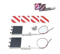 RC Accesorios para Tamiya para Scania 770S para Actros 3363 para Volvo para Man 1/14 Señal Advertencia Ancho Metal con Piezas Ligeras Coche Juguete DIY(White)