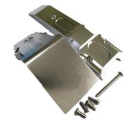RC Accesorios para Traxxas para E-revo para Summit para Slayer Pro 4x4 5337 1/10 Piezas De Control Remoto para Placa De Deslizamiento Trasera Delantera De Aluminio,(Silver,Front)
