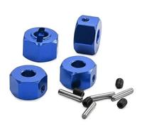 RC Accesorios Para Traxxas Para Mini Para Maxx 4 Uds 12mm Para Cubo Hexagonal Rueda Metal RC Reparación Coches Modificar Piezas Mejora Accesorios(Blue)