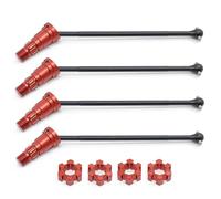 RC Accesorios para Traxxas para X-Maxx para XMAXX 6S 8S 1/5 RC Monster Truck Car Upgrades Parts 4 Piezas Eje De Transmisión Delantero Y Trasero Metal CVD Rojo
