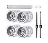 RC Actualización Compatible con Axial para SCX24 Todo para La Serie 1/24 Accesorios De Camiones De Carrero RC Lluviales De Llantas De Rueda Trasera con Eje del Conductor CVD