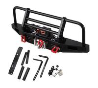 RC Actualización Compatible con Traxxas para TRX4 para Axial para SCX10 II 90046 1/10 RC Crawler Parachoques Delantero De Metal con Sistema De Control Remoto con Cabrestante