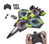 RC Airplane Toy, Remote Control, 2.4GHz Stunt Fighter, Lightweight Frame, Easy, Rechargeable Battery, Aerial Tricks, Flight Training, Perfect for Park, Yard, 8.07x5.12x1.77 Inches