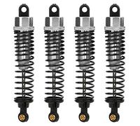 RC Amortiguador, 4PCS Metal CNC Amortiguador Hidráulico Compatible con HSP 1/10 94111 94188 94108 RC Car(Plata)