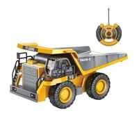 RC Baustellenfahrzeug - 35cm Elektro Bagger | ABS & Legierung Akku Spielzeug, Ferngesteuerter Kipper Mit Licht Und Sound Für Kinder 4-12 Jahre Geburtstag Weihnachten Geschenk Metallkipplaster Set