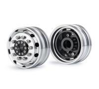 RC Beadlock Llanta Rueda Para Tamiya 1/14 Aleación Aluminio Ruedas Delanteras Llantas Neumáticos Sin Motor Bujes Control Remoto Auto Camión Tractor Reparación Mejoras Piezas(2pcs)