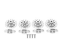 RC Brake Disc Aluminum Alloy | High Strength 1/10 Scale Upgrade Parts for Axial RBX10 | Metal Replacement for Remote Control Cars/Trucks | Lightweight & (Silver)