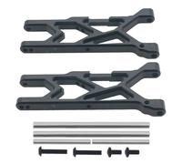 RC Brazo Oscilante para Arrma 3s para Mega550 para Vorteks 1/10 Aleación Aluminio 2Uds Suspensión Delantera Inferior Brazo A RC Modelo Reparación Automóviles Modificar Piezas(Black)