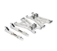 RC Brazo Oscilante para HPI para Savage para Flux 2350 XL X 4.6 5.9 21 25 SS 4.1 3.5 1/8 Conjunto Brazo Suspensión Superior Inferior Delantero Trasero 85238 Piezas Coche RC(Silver,4Pcs)