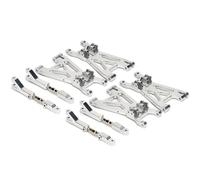 RC Brazo Oscilante para HPI para Savage para Flux 2350 XL X 4.6 5.9 21 25 SS 4.1 3.5 1/8 Conjunto Brazo Suspensión Superior Inferior Delantero Trasero 85238 Piezas Coche RC(Silver,8Pcs)