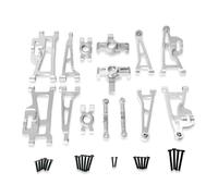 RC Brazo Oscilante para MJX para Hyper Go 14209 14210 H14BM 1/14 Brazos Suspensión Delantera Enlace Bloque Dirección Bujes Traseros RC Reparación Coches Modificar Piezas(Silver)